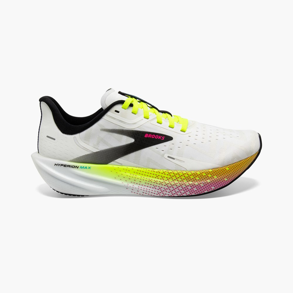 Chaussure d'Athlétisme Brooks Hyperion Max Grise Blanche Marron Femme | KET-1087569